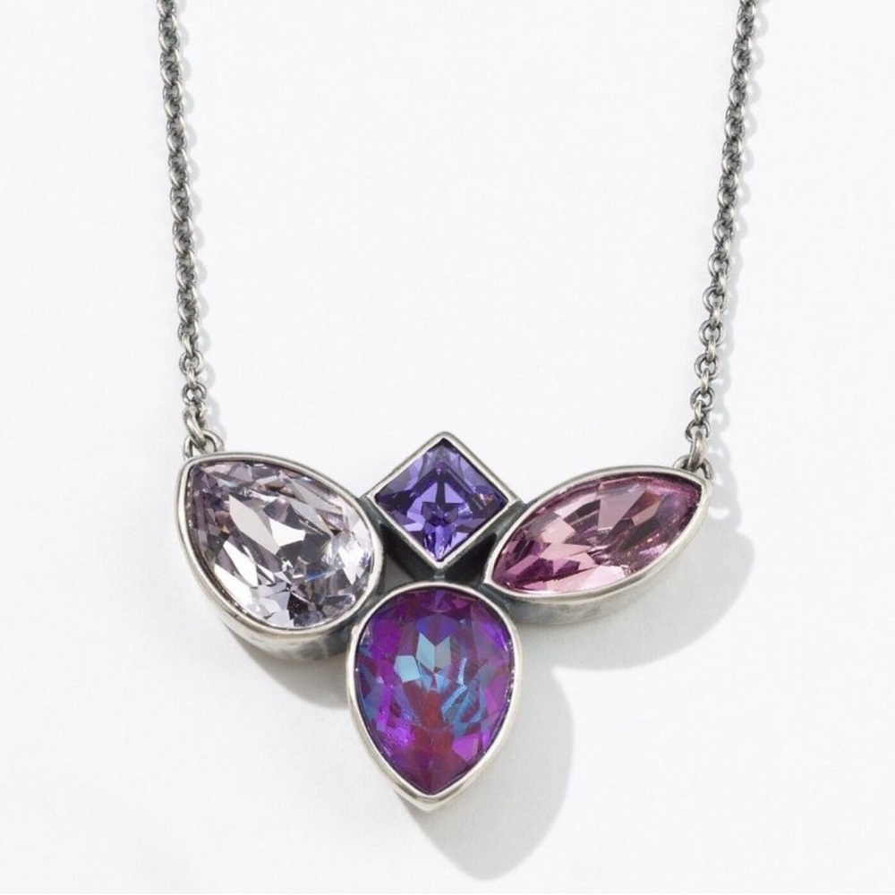 Touchstone, crystal by Swarovski , mulled necklace, new in box